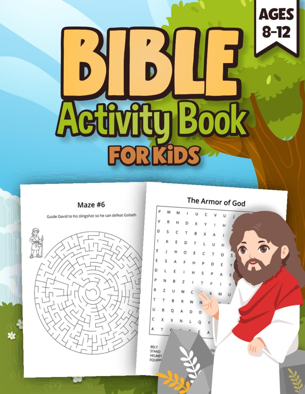 Bible Activity Book for Kids Ages 8-12: Over 100 Fun Puzzles and Activities including Word Search, Mazes, Bible Trivia, Sudoku, Crossword, Word … the Bible Verse for Boys and Girls of Faith