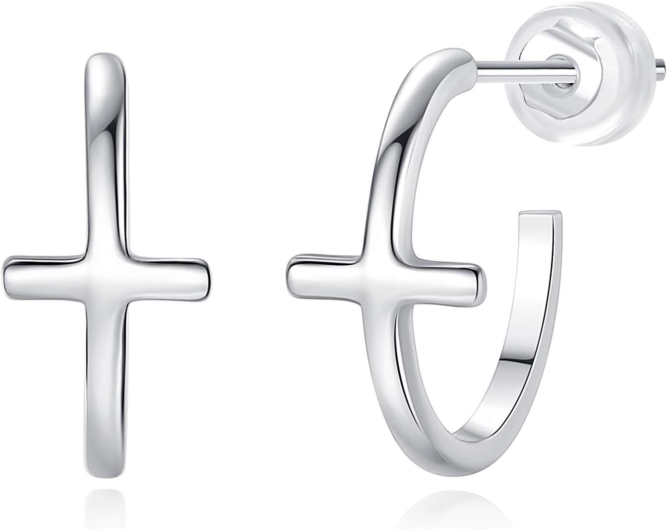 Me&Hz Gold Huggie Earrings Small Huggie Hoop Earrings for Women 14K Gold Plated Hypoallergenic Cubic Zirconia Huggies Mini Silver Hoop Earring for Women