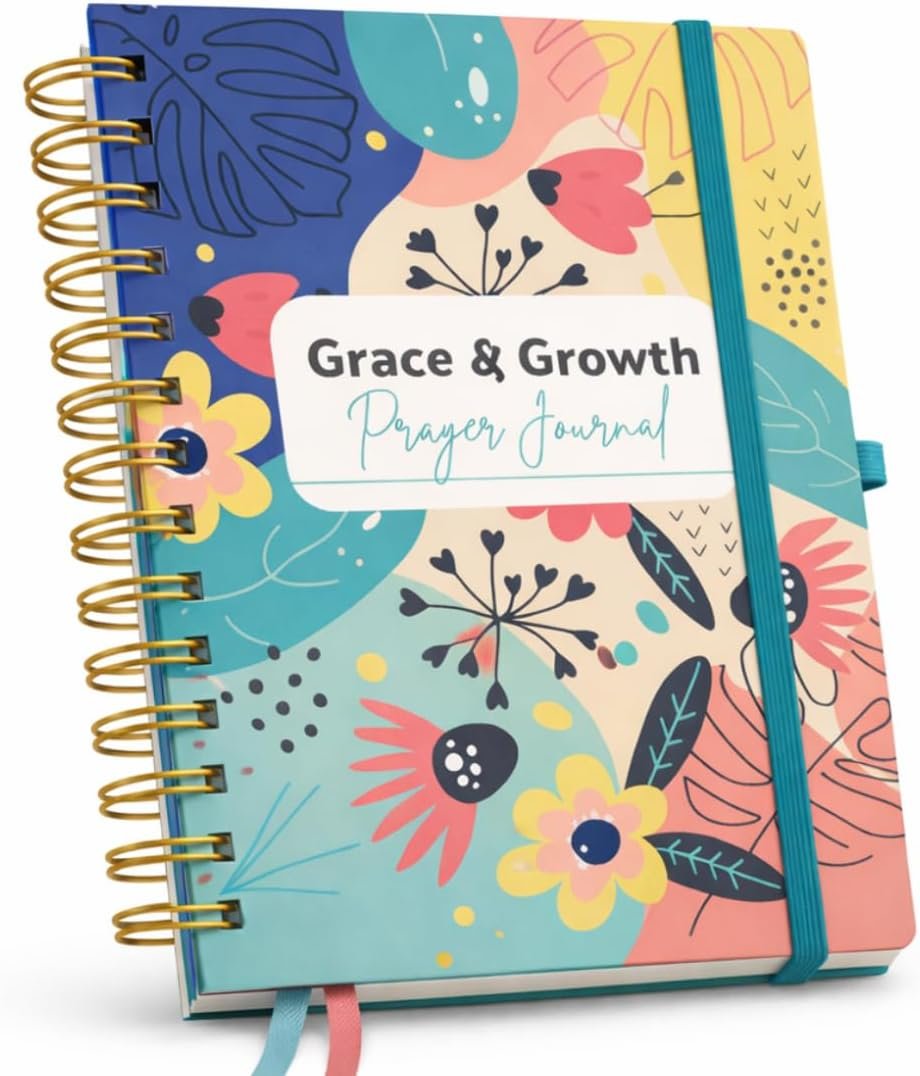 EFFETA Prayer Journal for Women – 52-Week Christian Devotional & Bible Study with Scripture Prompts | Hardcover Gold Spiral, Pen Holder & Ribbon Bookmark | Thoughtful Gift for Christian Women