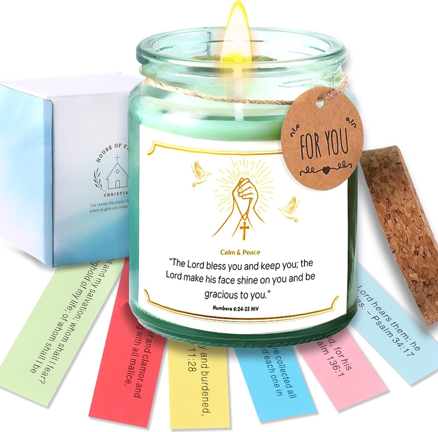 Bible Verse Jar, Christian Gifts for Women, Religious Birthday Gifts | Read Me When Bible Verses Jar, Spiritual Gift for Prayer and Emotional Support | Inspirational Gift for Women, Men, Mom, Daughter