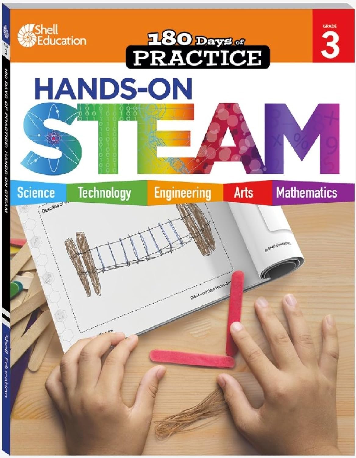 180 Days®: Hands-On STEAM for Grade 3: Practice, Assess, Diagnose