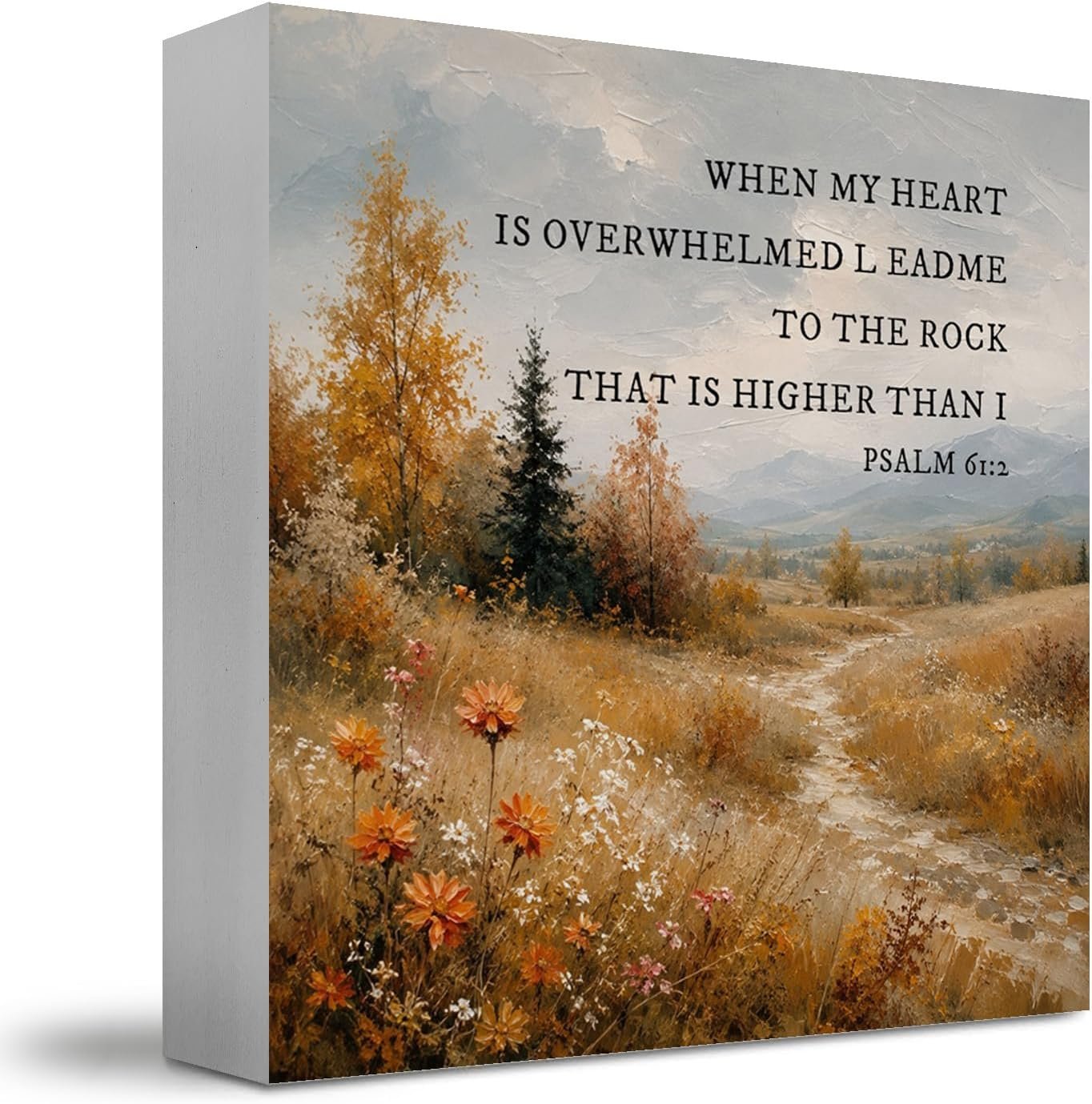 Fall Christian Rustic Farmhouse Landscape Wooden Box Signs FY-mh