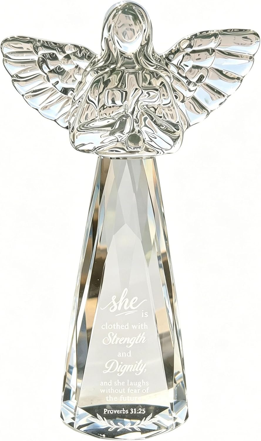 Christian Gifts for Women – Engraved Crystal Angel 6″