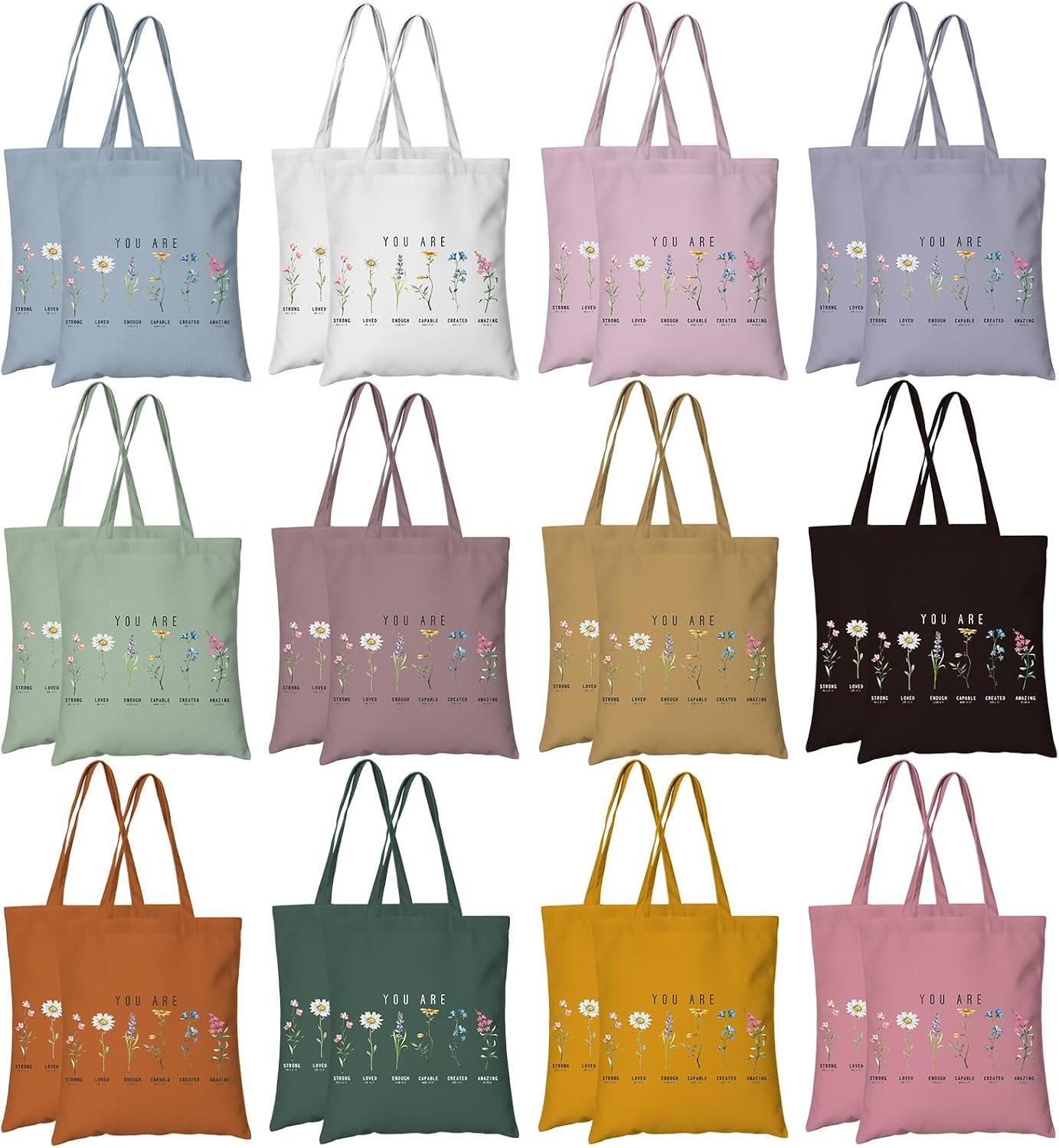 24 Pack Christian Tote Bag Bulk for Women