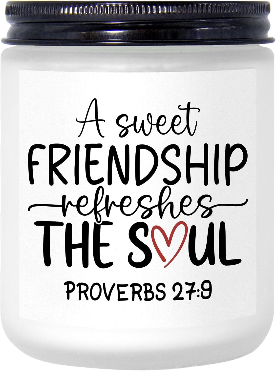 Christian Friendship Gifts for Women, Christian Religious Gifts for Friend Women Candle, Best Friend Birthday Gift for Woman, Inspirational Scripture Friendship Lavender Scented Candle 7oz