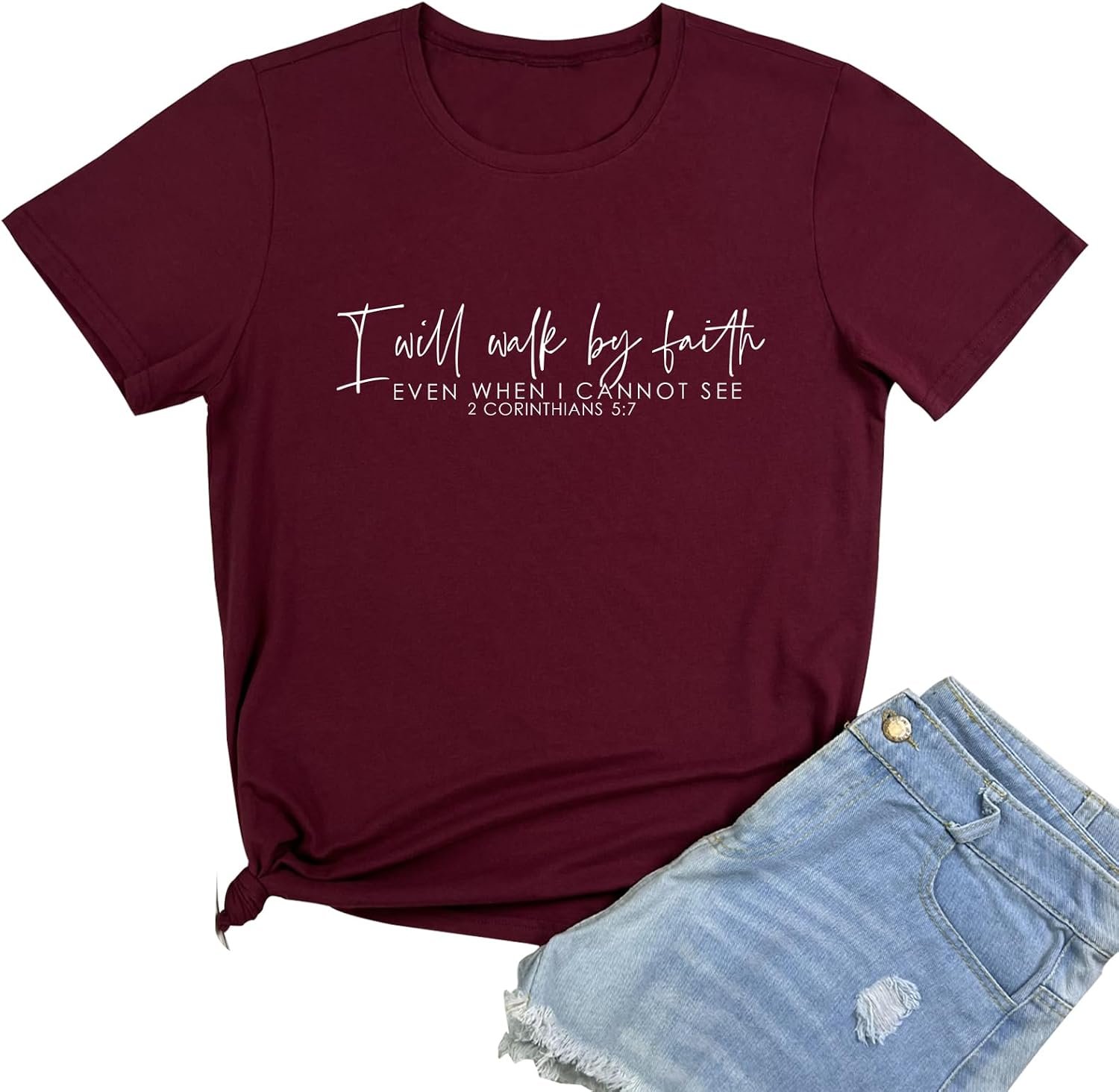 BLACKMYTH Graphic T-Shirts for Women Faith Shirts for Women