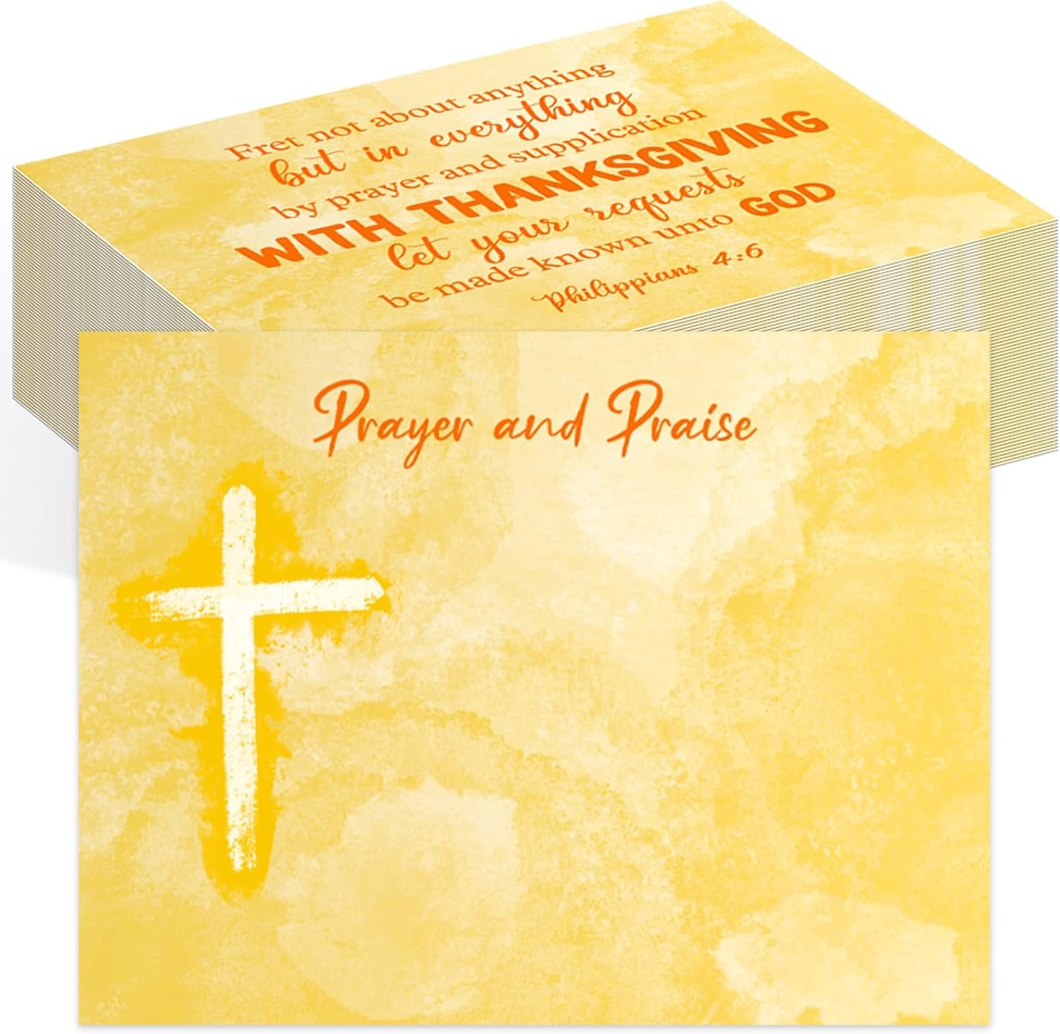 200 Pcs Blank Prayer Request Cards 3×4, Bright Style, Yellow