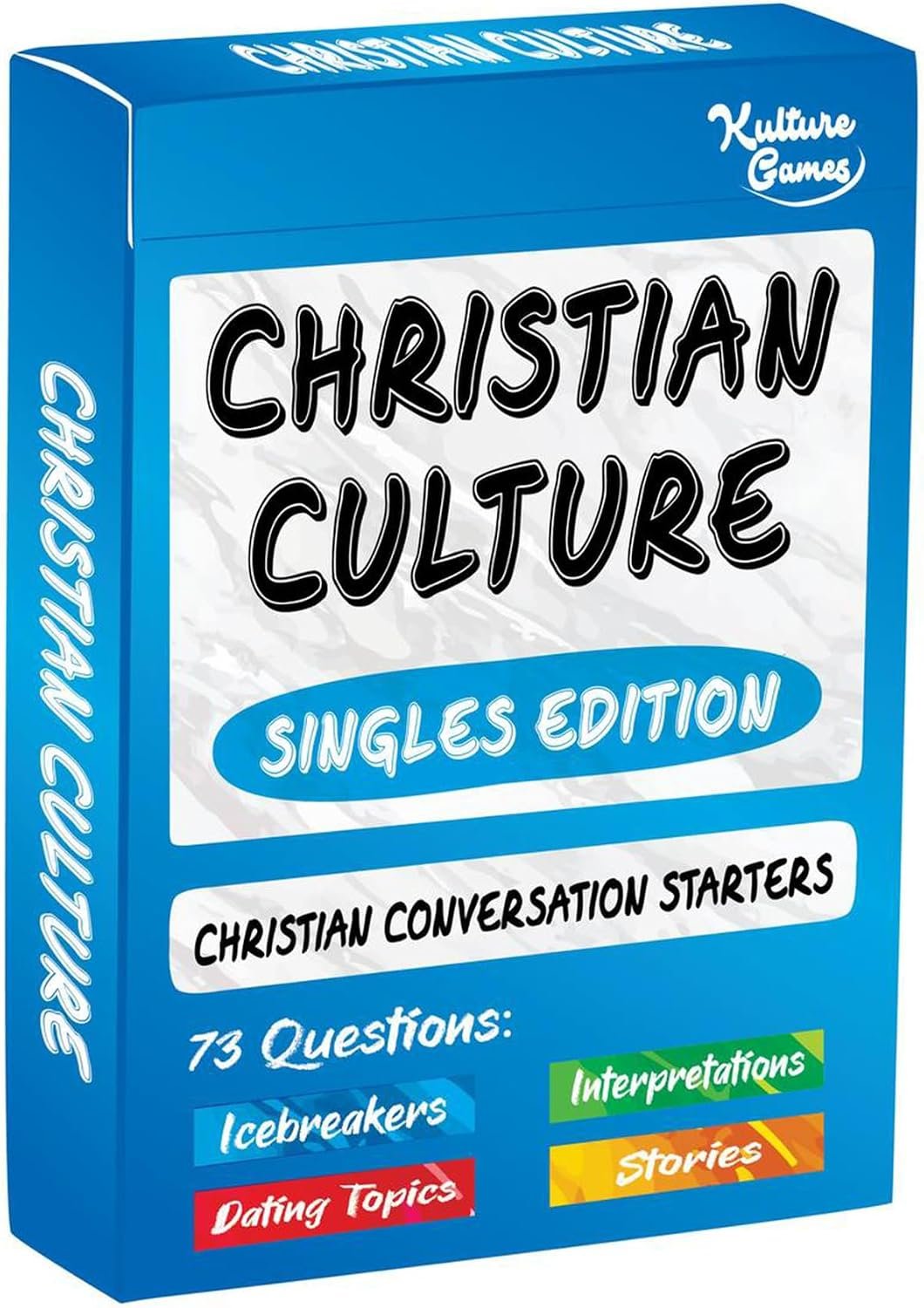 Kulture Games Christian Culture (Singles Edition) – Conversation Starters to Spark Meaningful Discussion Between Christian Singles – Christian Party Game – Thought Provoking Bible Discussion Cards
