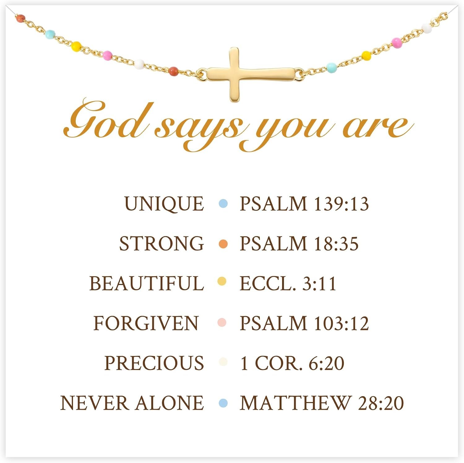 S925 Cross Bracelet for Women, 18K Gold Greeting Card Womens Cross Bracelet