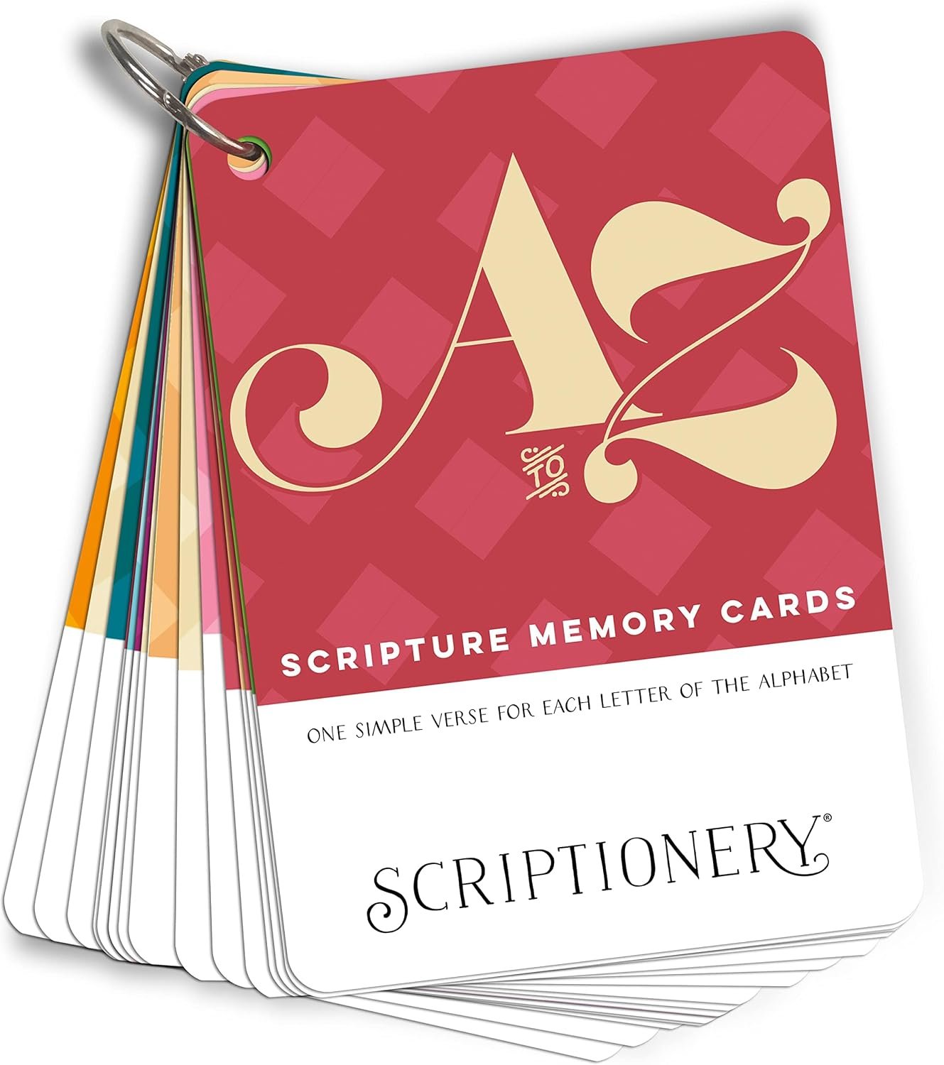 A to Z Bible Verse Cards, Scripture Memory Flash Cards, Devotional Set
