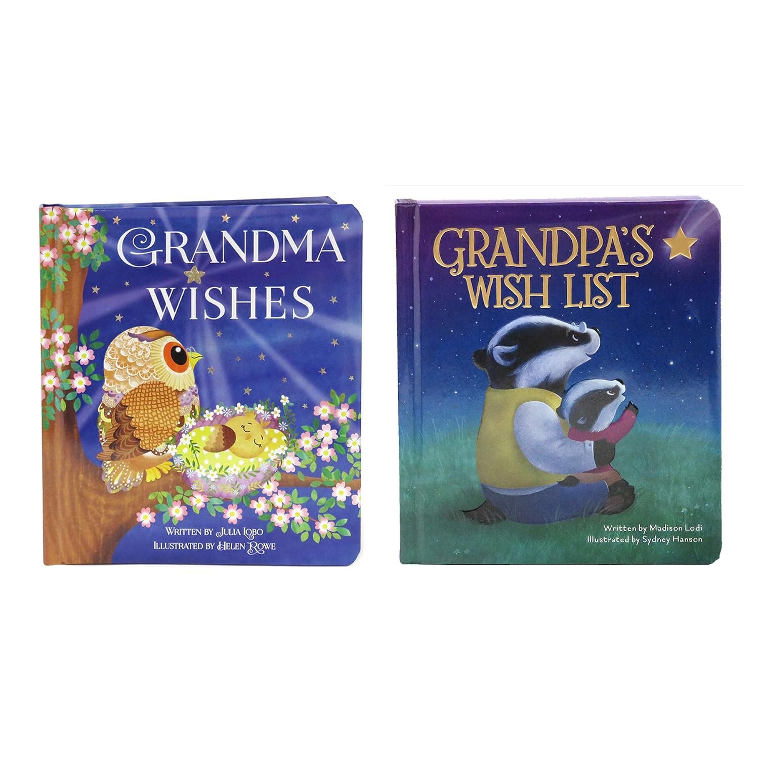 2-Pack Padded Board Books: Grandma Wishes & Grandpa’s Wish List, Ages 1-5 (Chunky Lift a Flap)