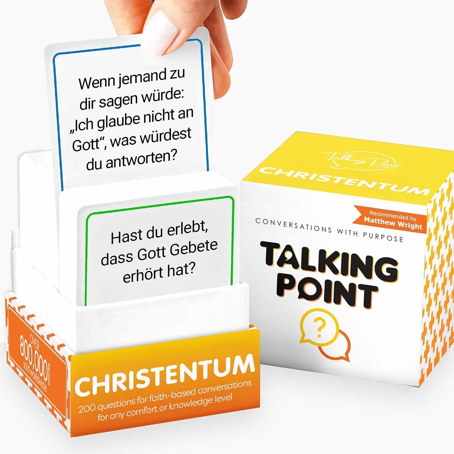 200 Conversation Cards for Christians Game – Christlich auf Deutsch – Explore Your Faith, Have Fun on Family Games, Bible Study or Youth Groups – Perfect for Church Groups, Couples Game Night – German