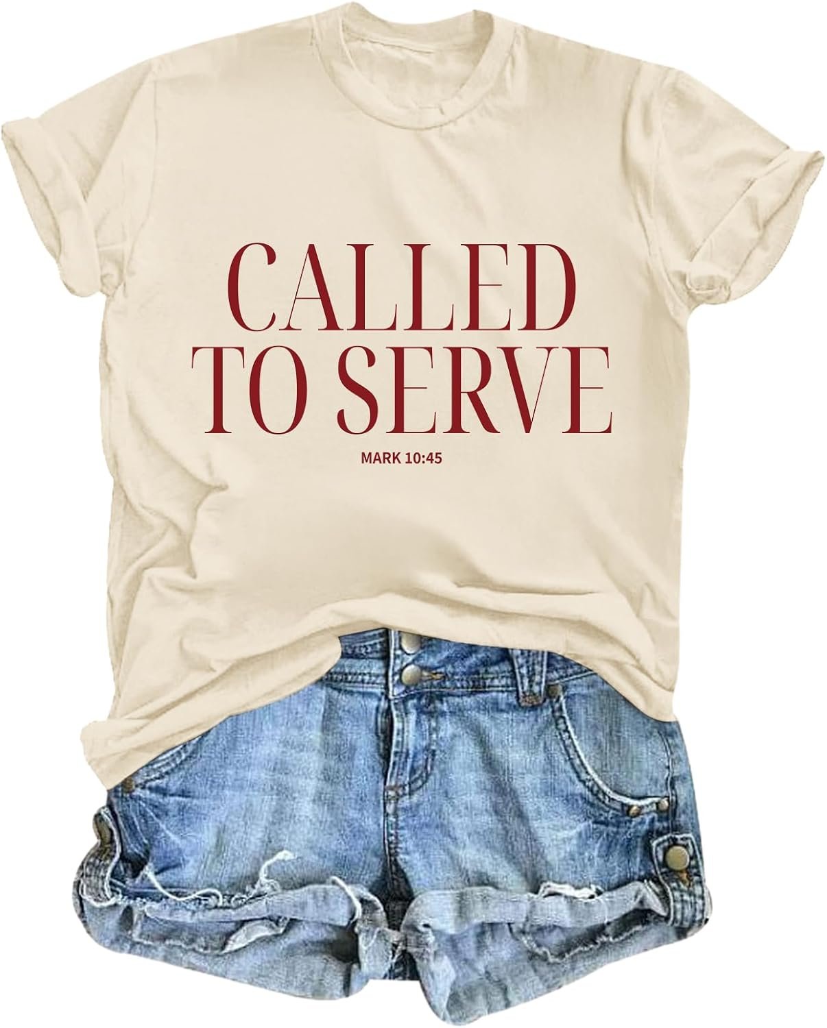 Christian Shirts for Women Graphic Tee Religious Faith Tshirts Called to Serve Shirt Inspirational Bible Verse Tees