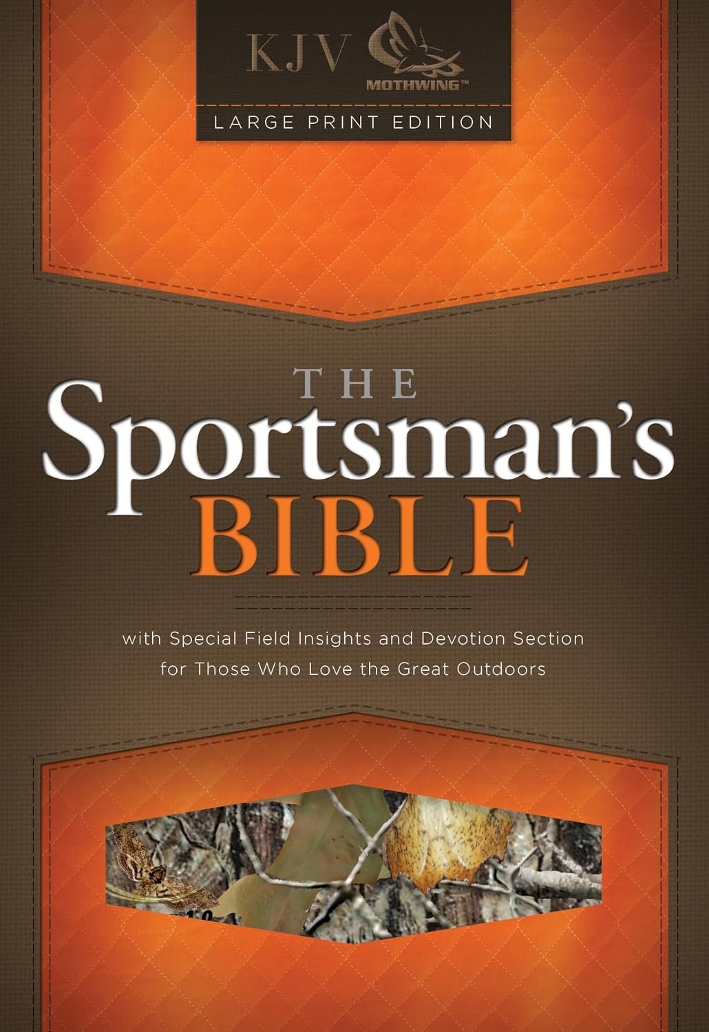 KJV Sportsman’s Bible, Large Print Personal Size, Mothwing™ Camouflage LeatherTouch, KJV Holy Bible, Red Letter, Presentation Page, Articles, Cross-References, Full-Color Maps, Easy-to-Read Bible Type