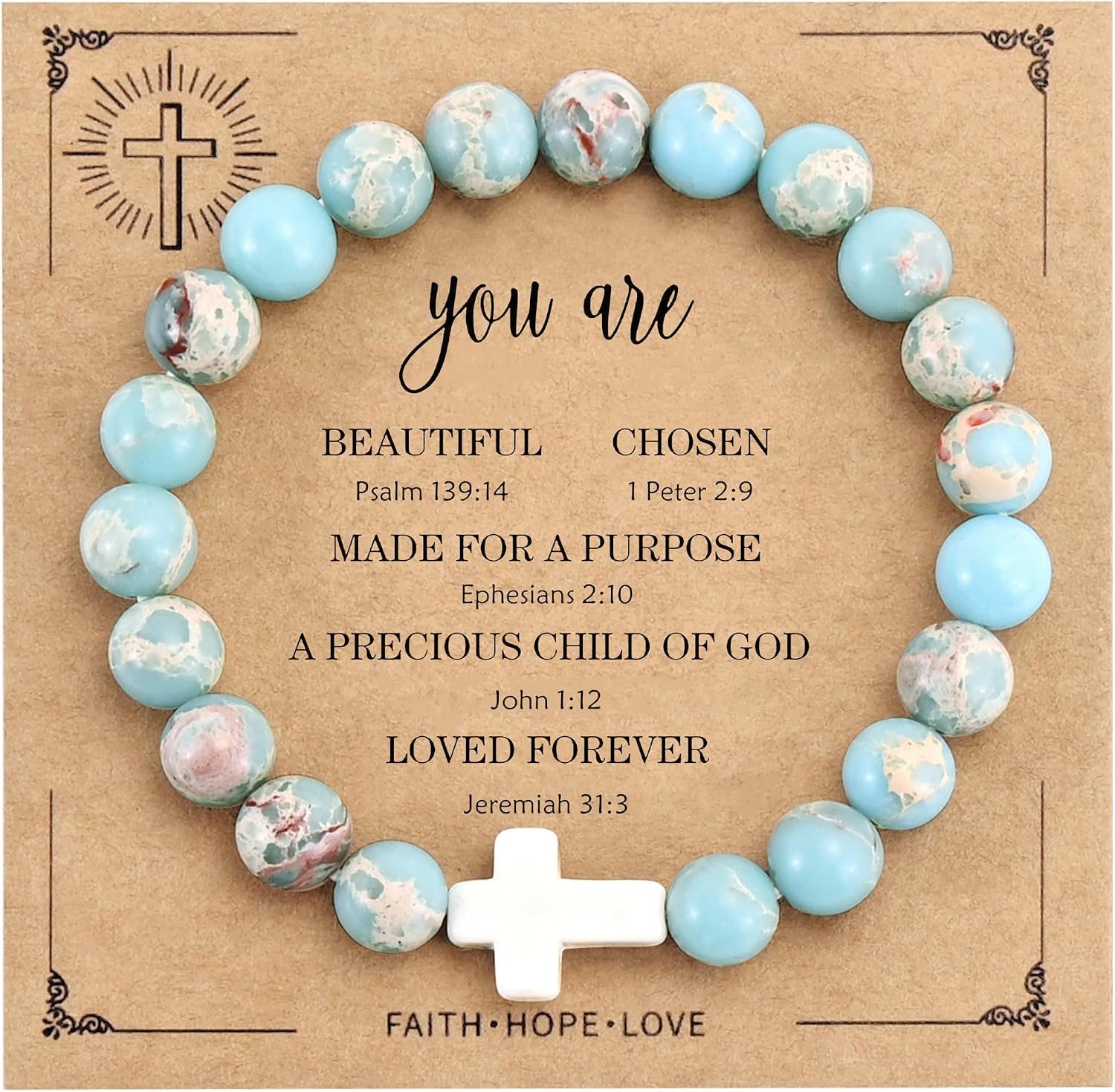 VIBILIA Cross Beaded Bracelets for Women, Birthday Gifts
