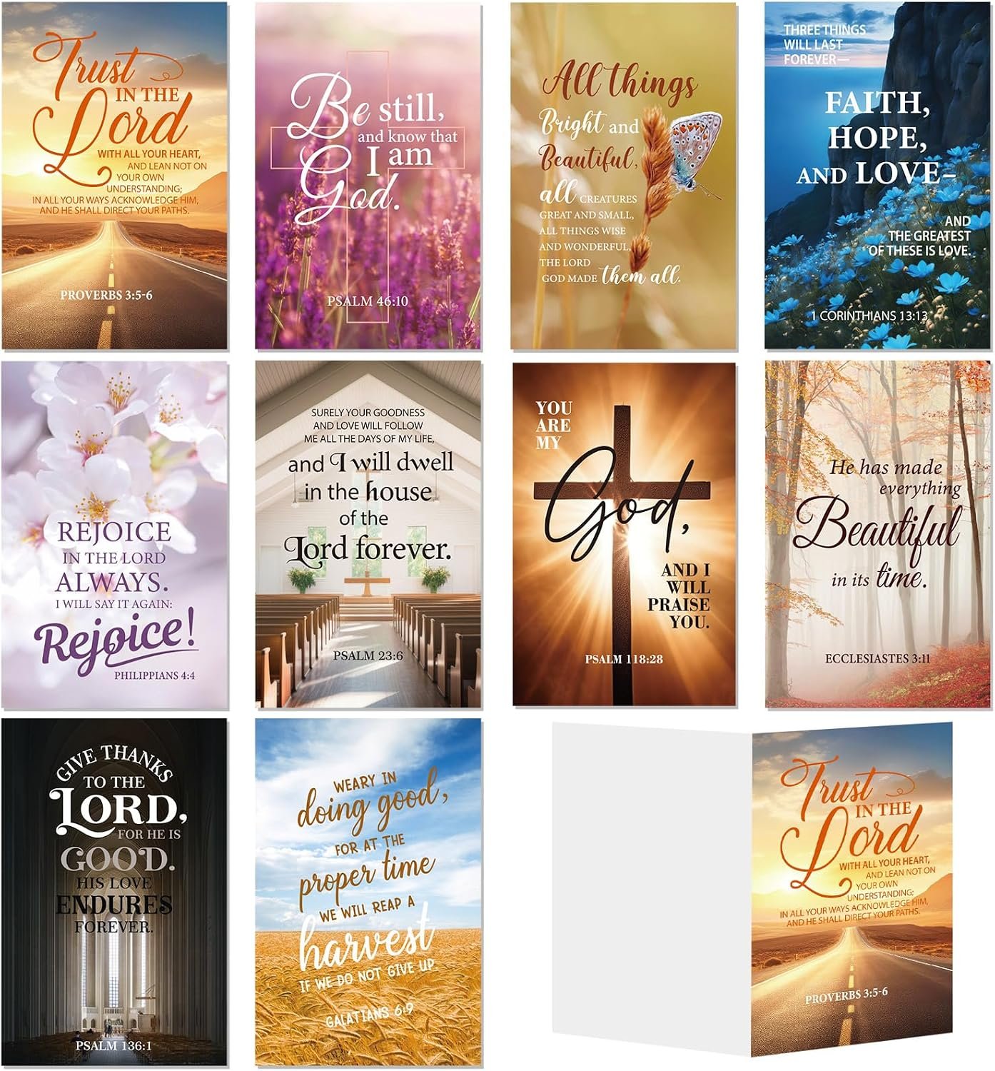50 Pcs Church Bulletins Paper Bulk Church Worship Bulletins Gospel Tracts