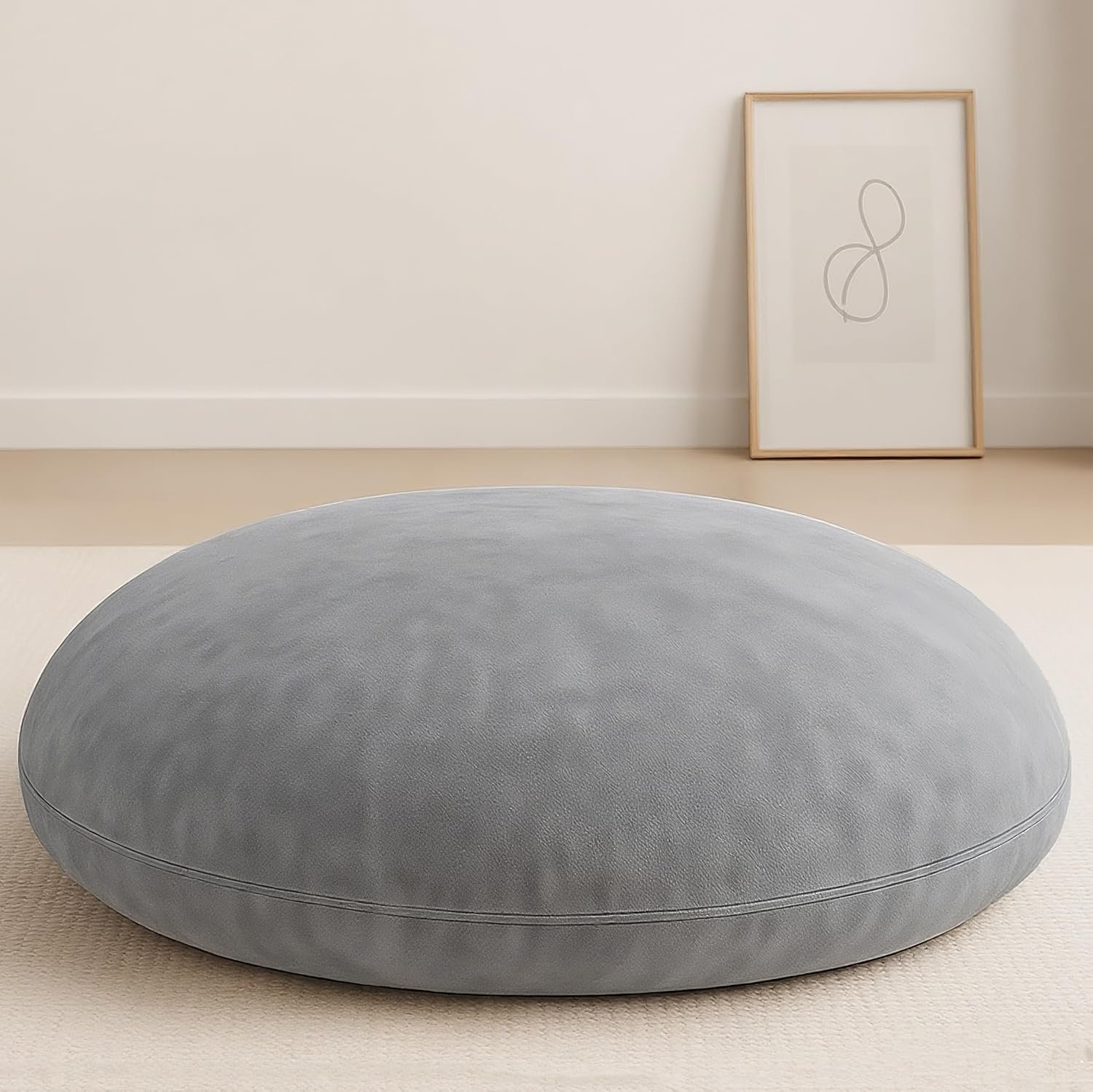 Codi 32″ Floor Pillow, Large Meditation Cushions for Adults, Grey