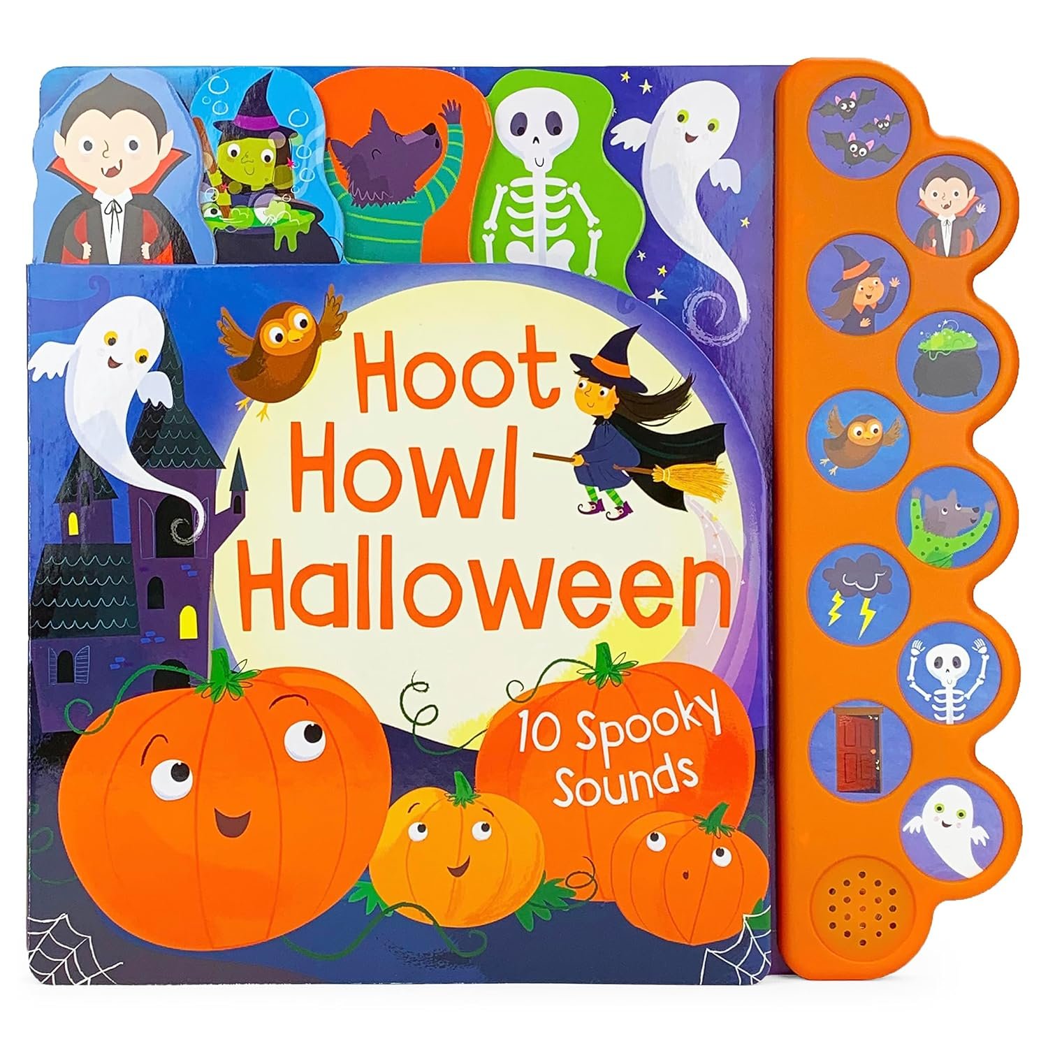 Hoot Howl Halloween 10-Button Sound Book for Little Trick-Or-Treaters (Interactive Children’s Sound Book with 10 Spooky Sounds)