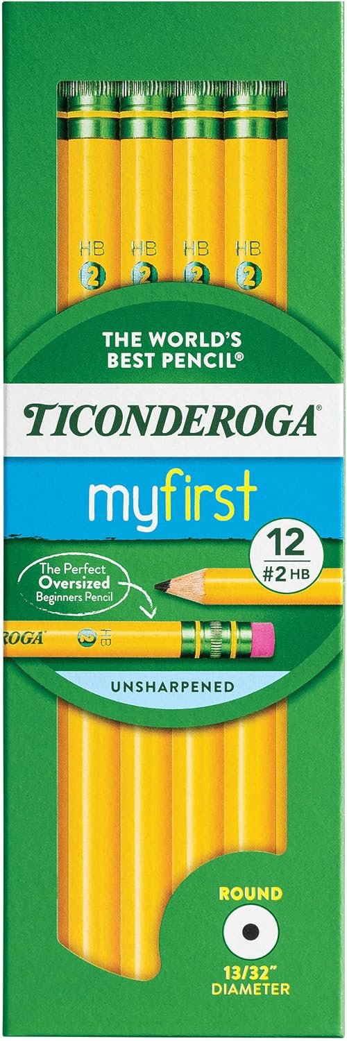 Ticonderoga My First Wood-Cased Pencils, #2 HB Soft