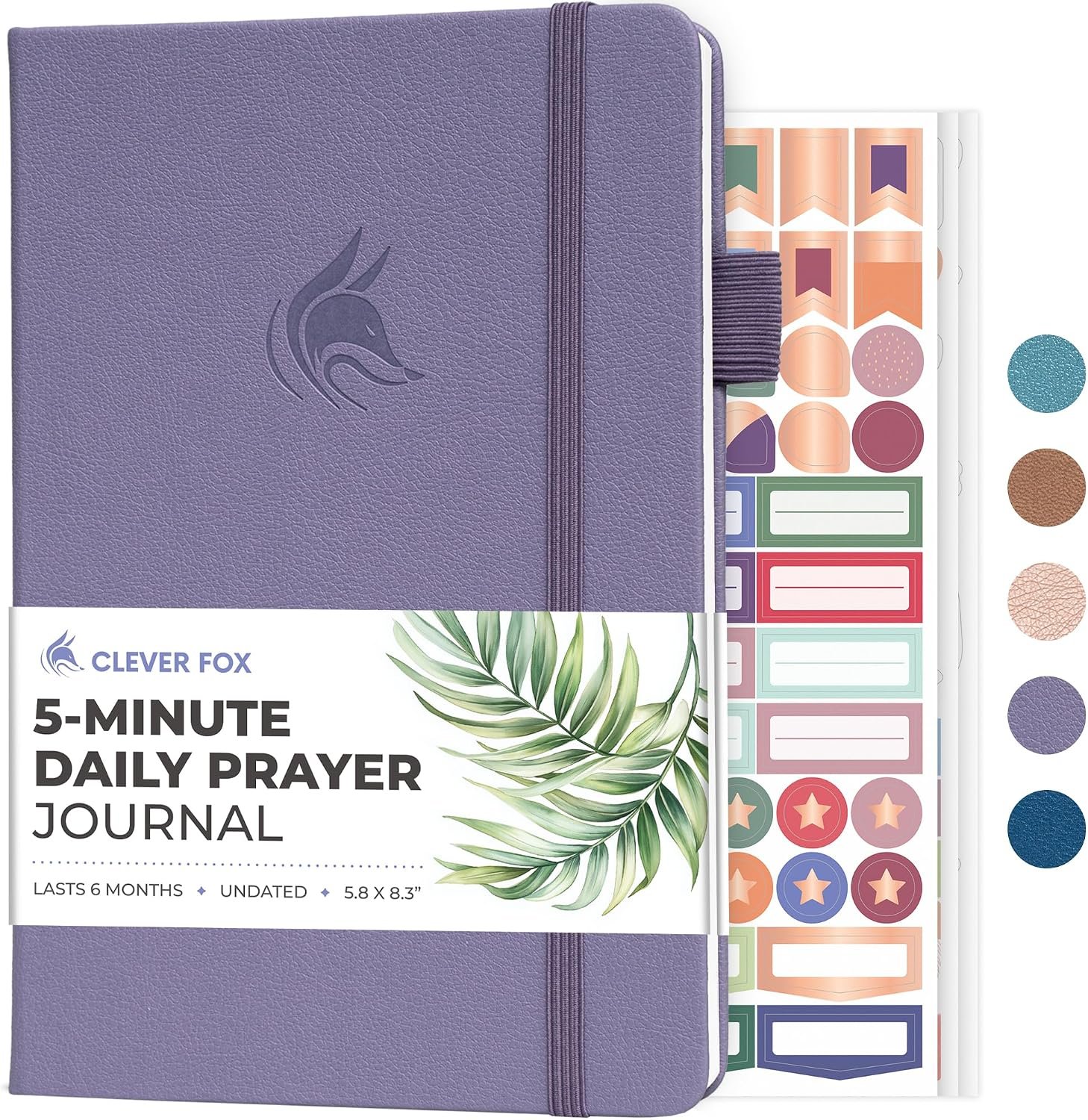 Clever Fox 5-Minute Daily Prayer Journal for Women, A5, Lavender