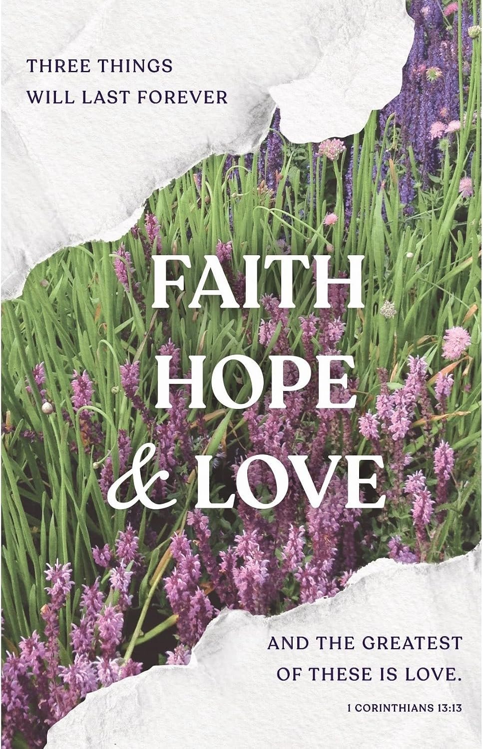SALT & LIGHT Faith Hope & Love Church Bulletins Package Of 100 – Welcome The Congregation, Share Church Information And Services On Quality Paper – General Worship Bulletins