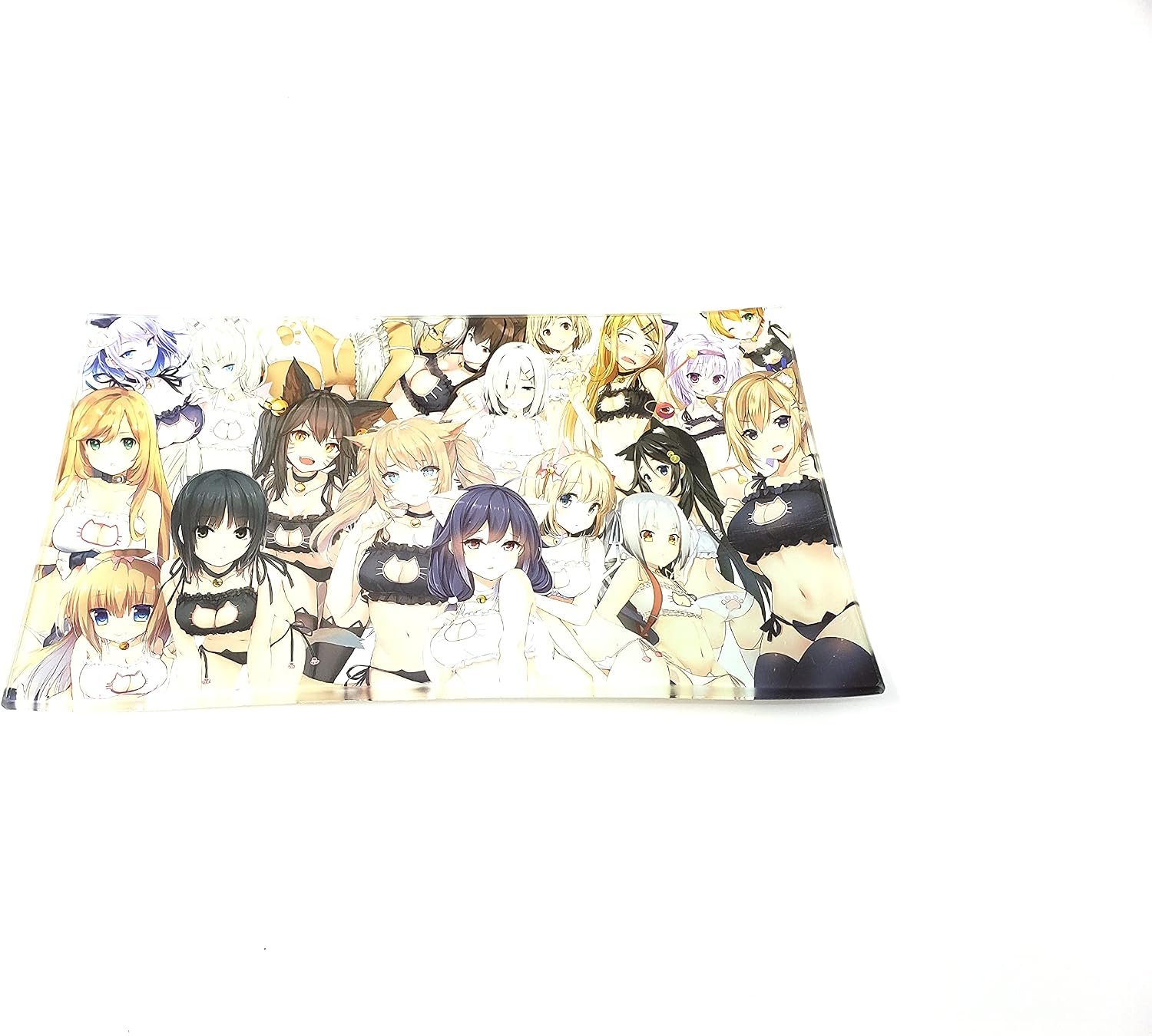 E.G.G. Anime Girls Glass Tray – Shatter Resistant – High Resolution – Indestructible – Glass Tray