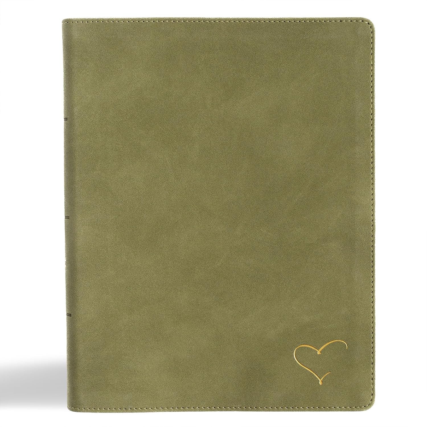 CSB Notetaking Bible, Revive Our Hearts Edition, Sage SuedeSoft LeatherTouch, Black Letter, Wide Margins, Journaling Space, Single-Column, Reading Plan, Prayer Prompts, Easy-to-Read Bible Serif Type