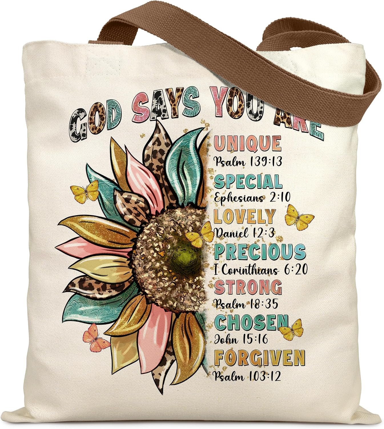 Canvas Tote Bag Aesthetic for Women, Cute Tote Bag with Zipper Pocket, Heavy Duty Reusable Shopping Bags for Grocery