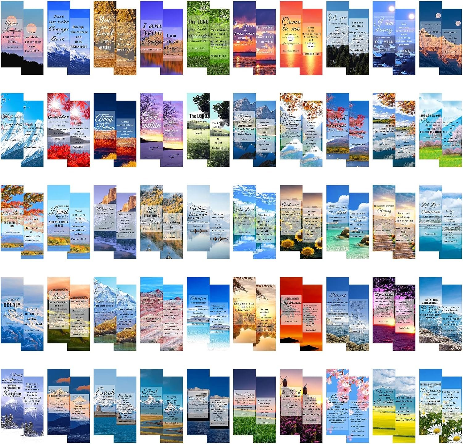 150Pcs Bible Bookmarks, Inspirational Christian Bookmarks Double Sided Scripture Book Markers Religious Bible Verse Book Mark for Women & Men Reading Lover Bible Book Markers for Classroom Church